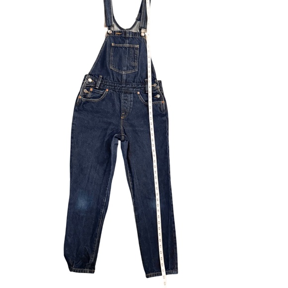 Levi’s Medium Dark Blue Wash Denim Overalls Jukebox Jam Women Size S–Vintage Y2K - Picture 8 of 16
